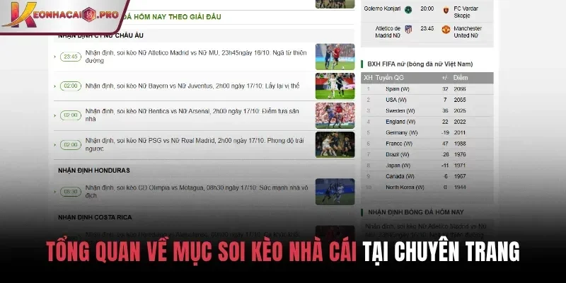 Tổng quan về mục soi kèo nhà cái